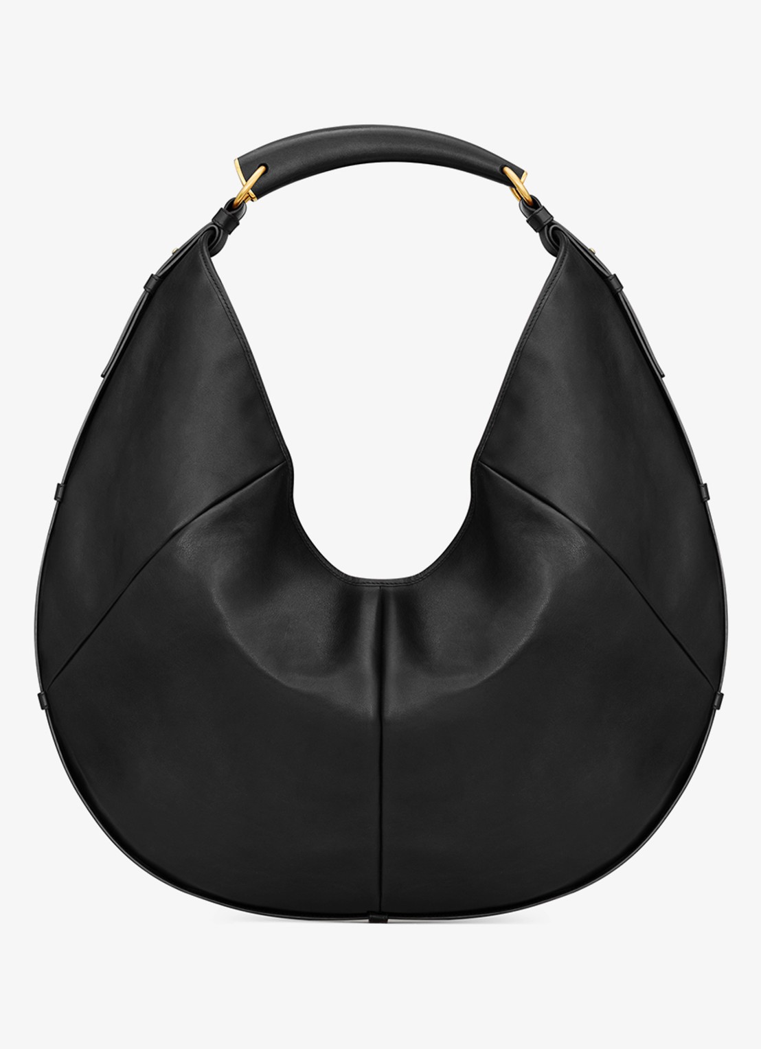 Saint Laurent Mombasa Large schoudertas van kalfsleer - voorkant 5 zwart