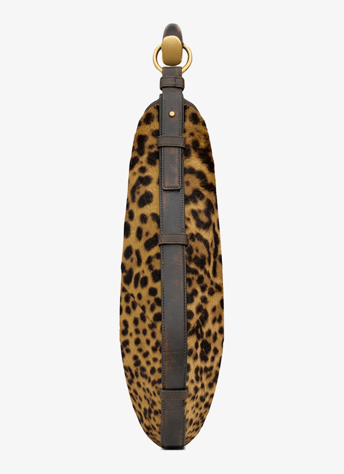 Saint Laurent Mombasa Medium schoudertas van kalfsleer met ponyhair - detail 4 bruin