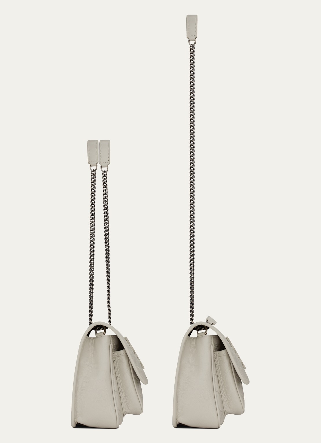 Saint Laurent Niki Baby schoudertas van kalfsleer - detail 2 gebroken wit