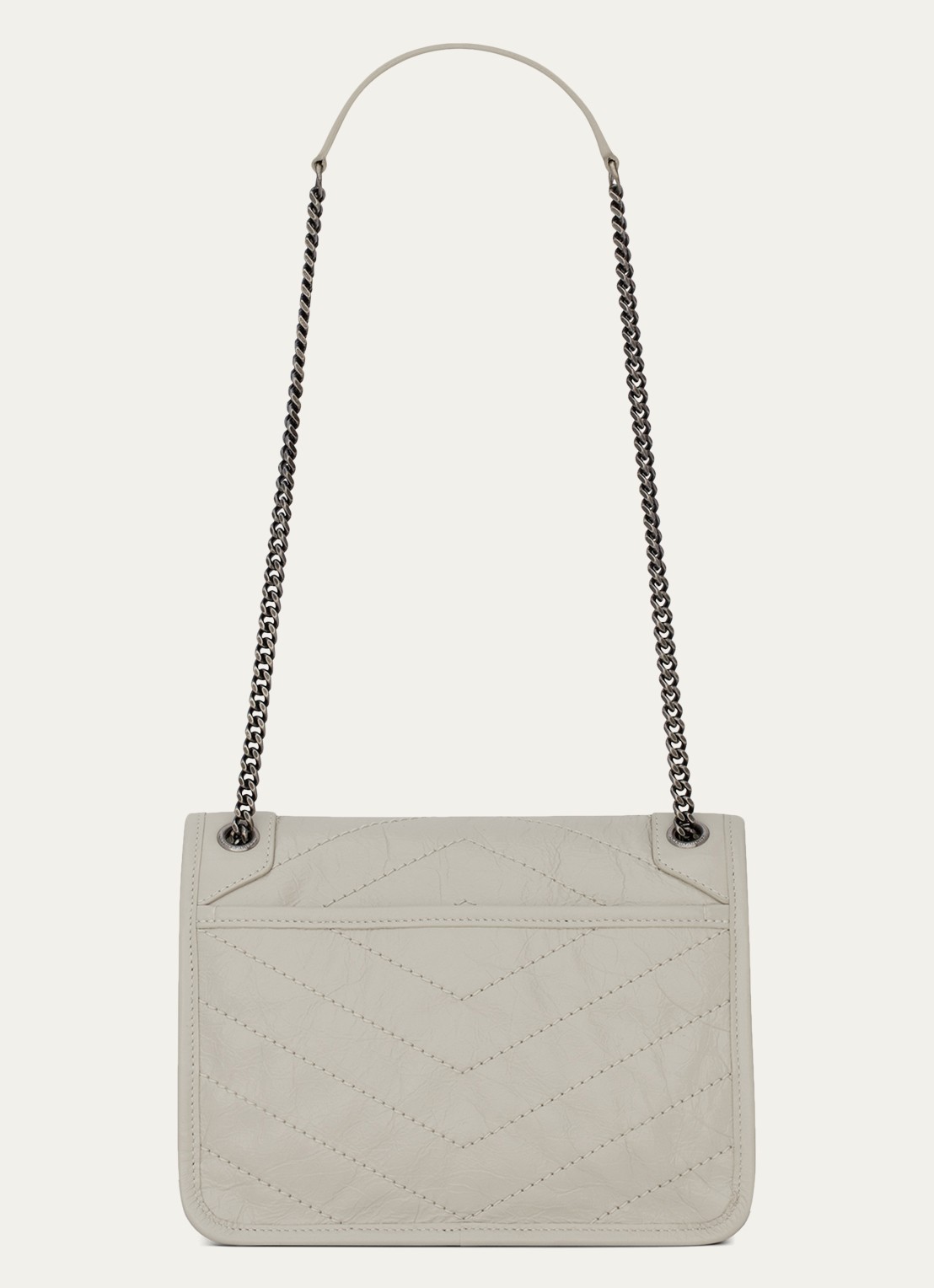 Saint Laurent Niki Baby schoudertas van kalfsleer - detail 4 gebroken wit