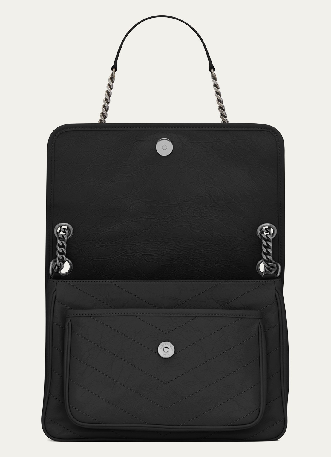 Saint Laurent Niki Medium schoudertas van kalfsleer - detail 4 zwart