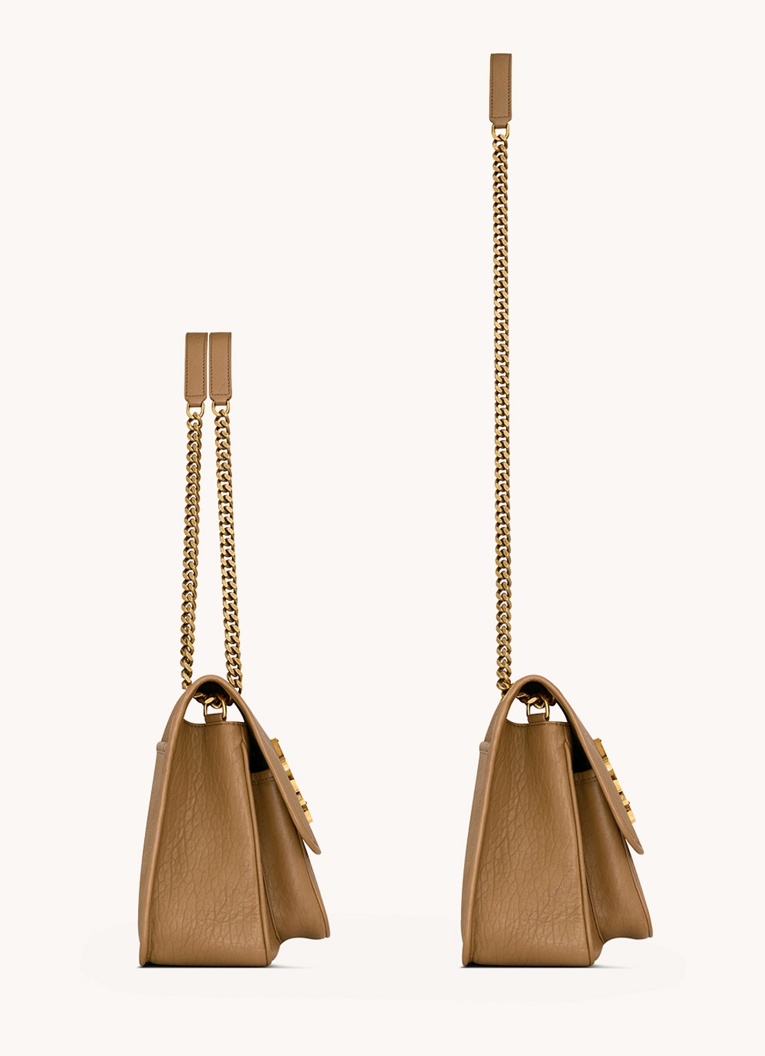 Saint Laurent Niki Medium schoudertas van lamsleer - achterkant 3 bruin