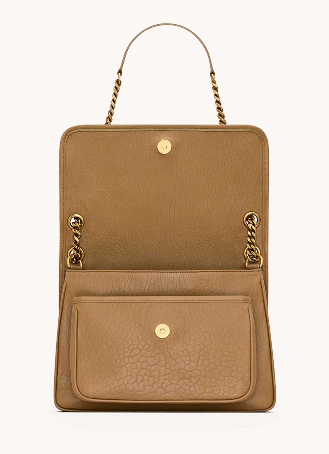 Saint Laurent Niki Medium schoudertas van lamsleer - detail 4 bruin