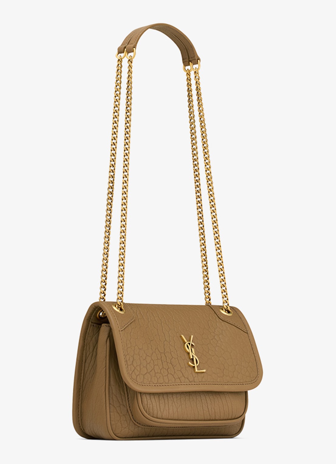 Saint Laurent Niki Mini schoudertas van lamsleer - detail 4 camel