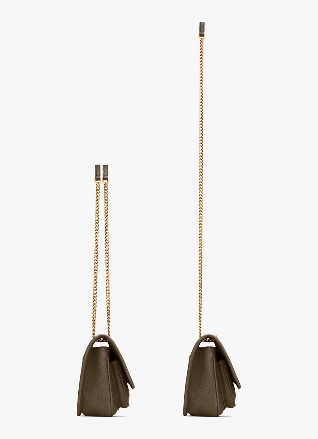 Saint Laurent Niki Mini schoudertas van lamsleer - detail 2 taupe