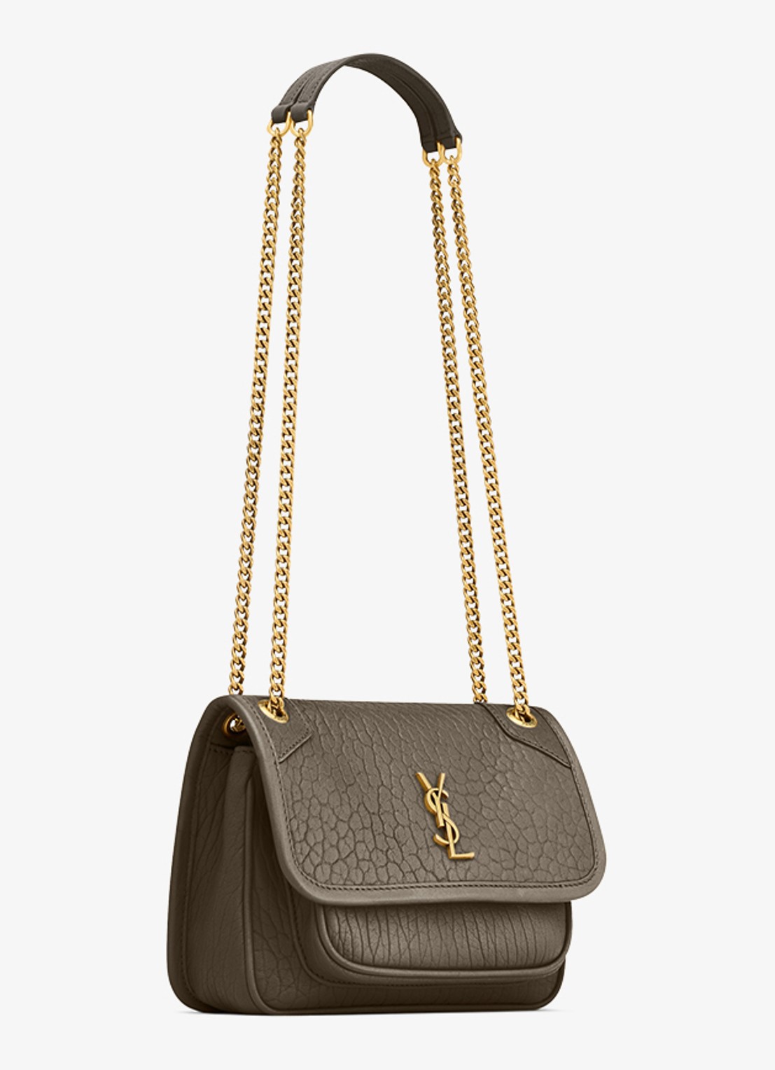 Saint Laurent Niki Mini schoudertas van lamsleer - detail 3 taupe