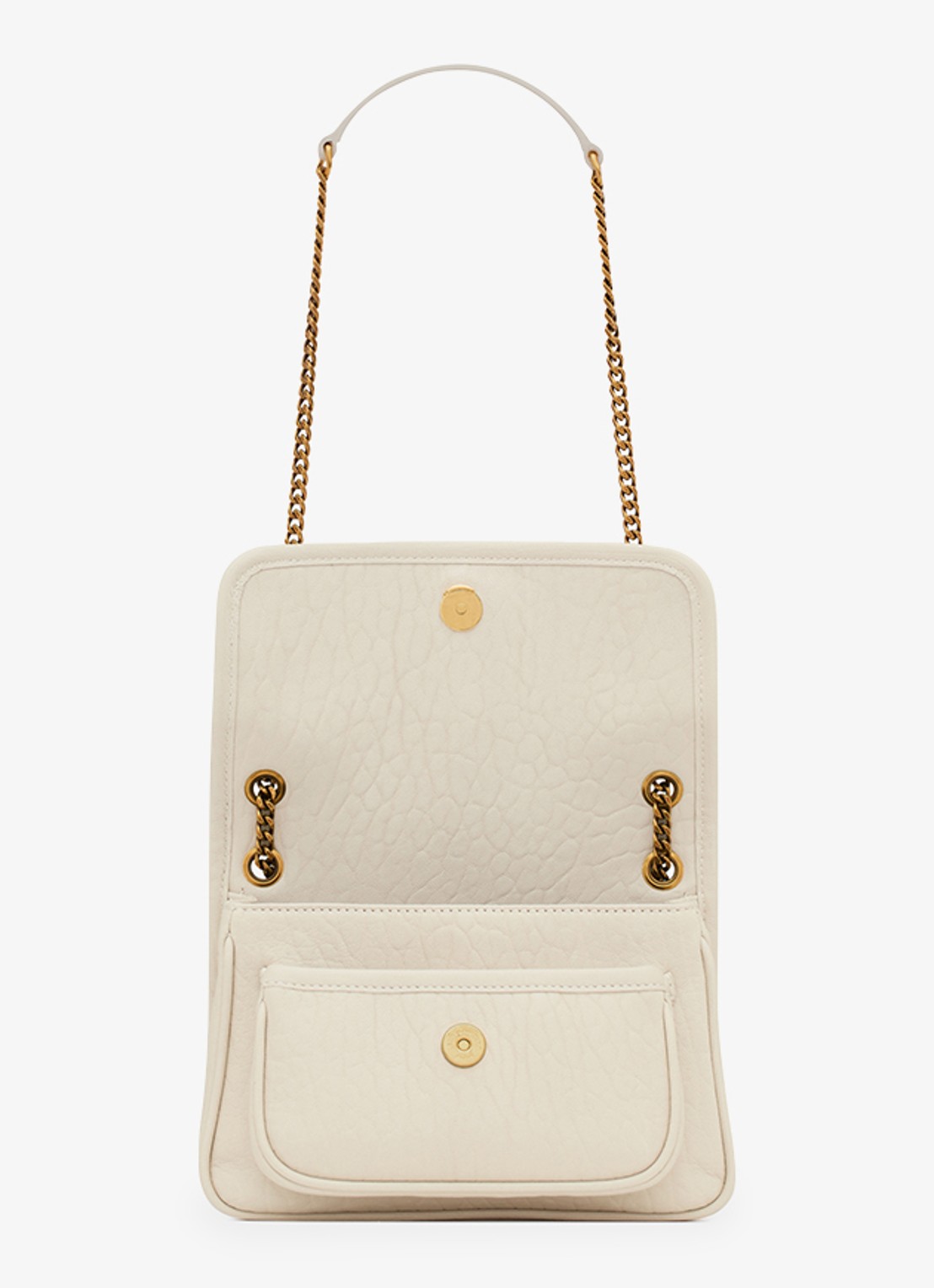 Saint Laurent Niki Mini schoudertas van lamsleer - detail 4 gebroken wit