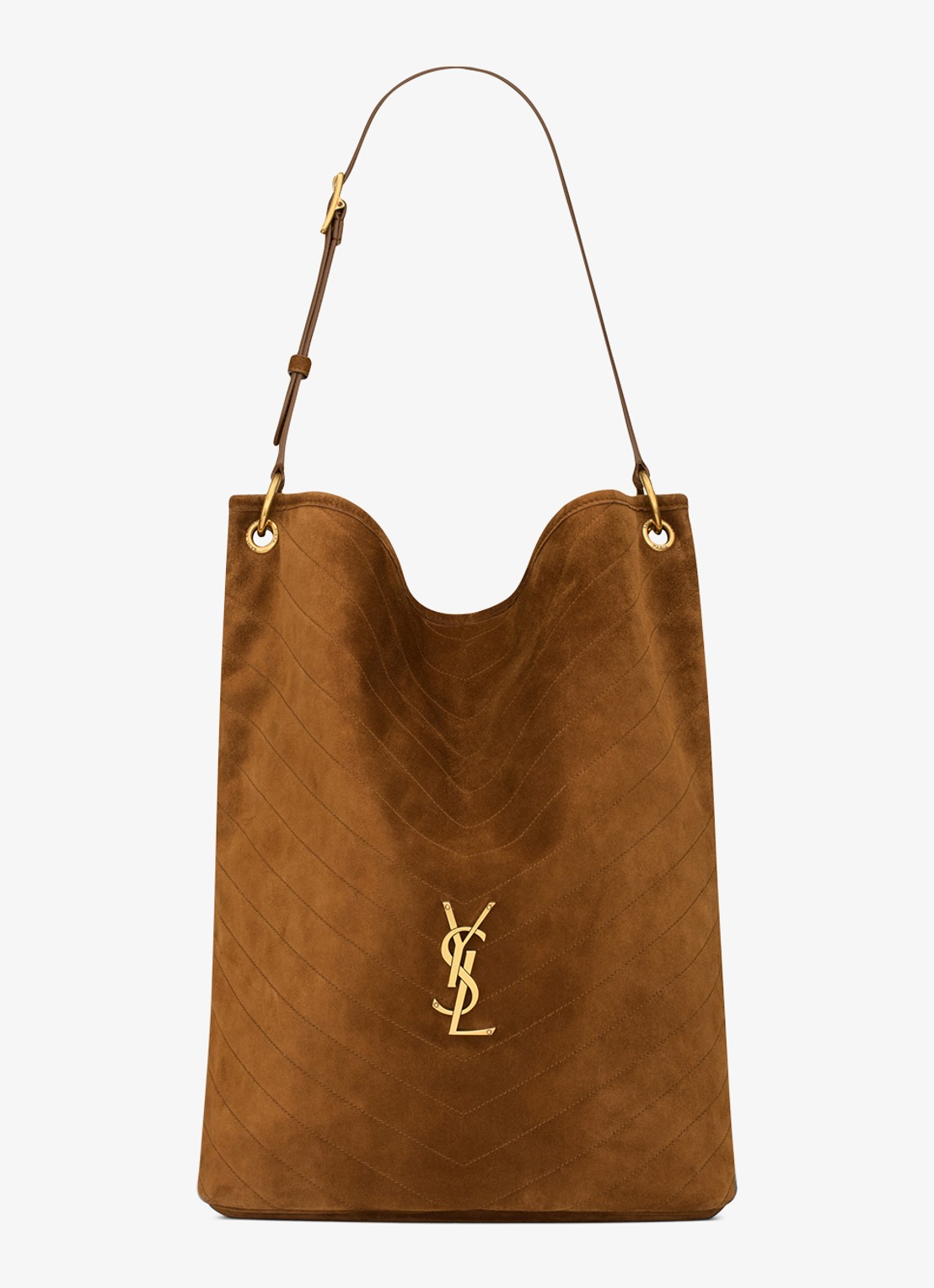 Saint Laurent Niki schoudertas van kalfssuède - voorkant 4 bruin