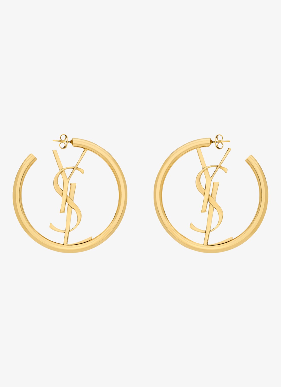 Saint Laurent Oorringen met logo - voorkant 3 goud