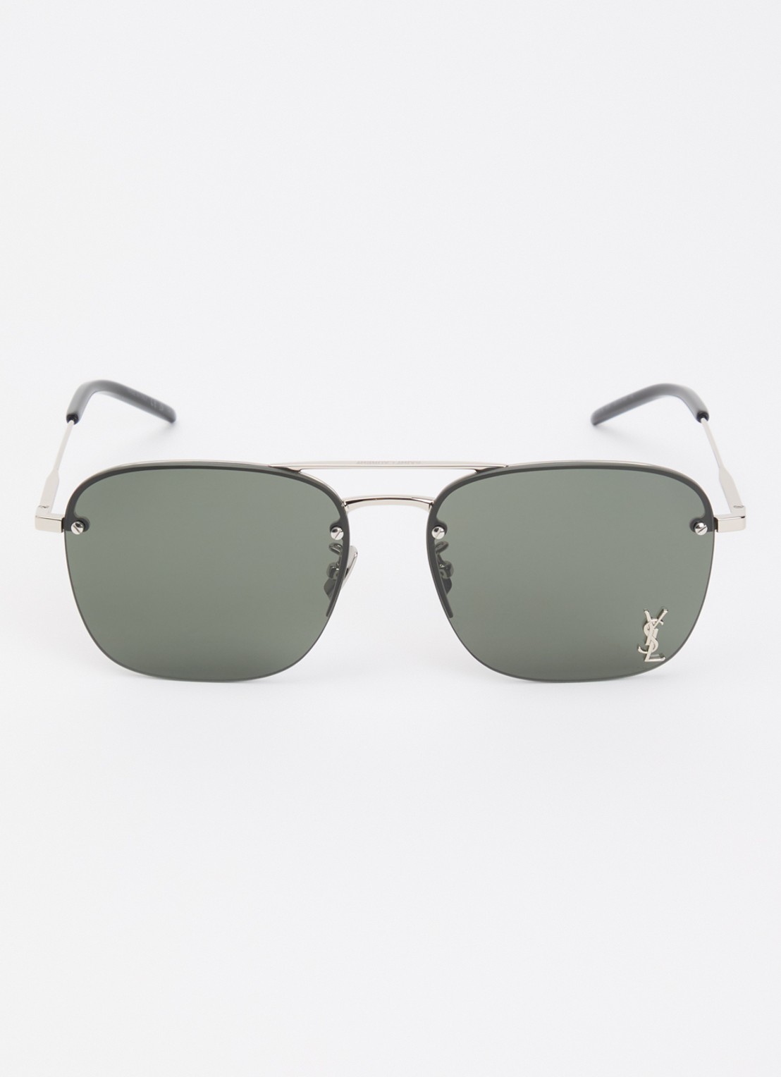 Saint Laurent Piloten zonnebril YS000490 - detail zilver