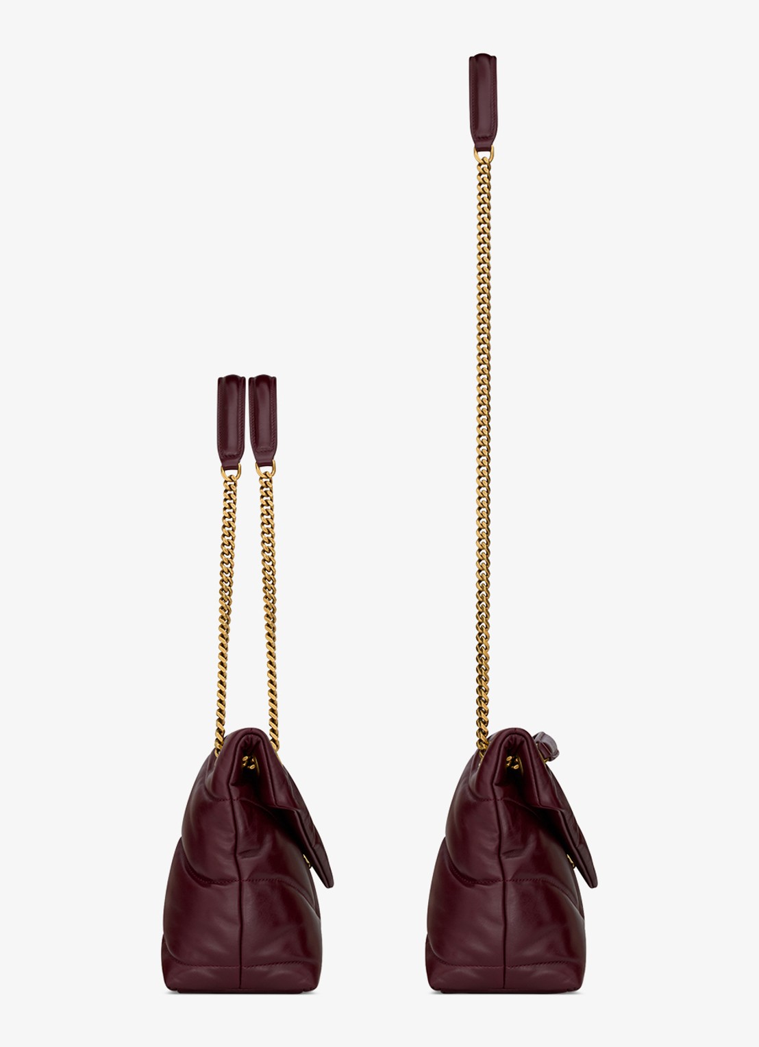 Saint Laurent Puffer Small schoudertas van kalfsleer - detail 3 donkerrood