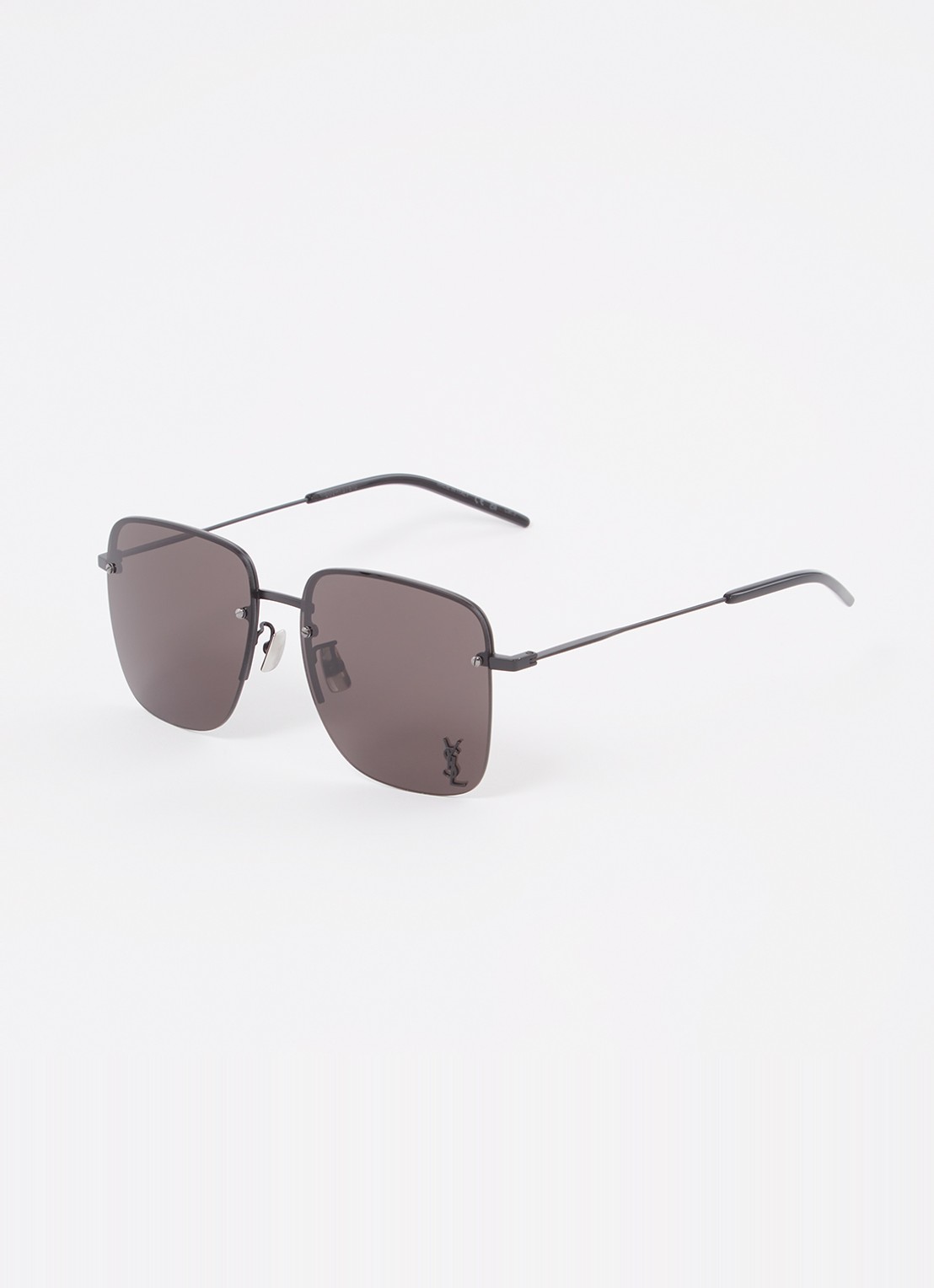 Saint Laurent Retro zonnebril SL312M - voorkant zwart