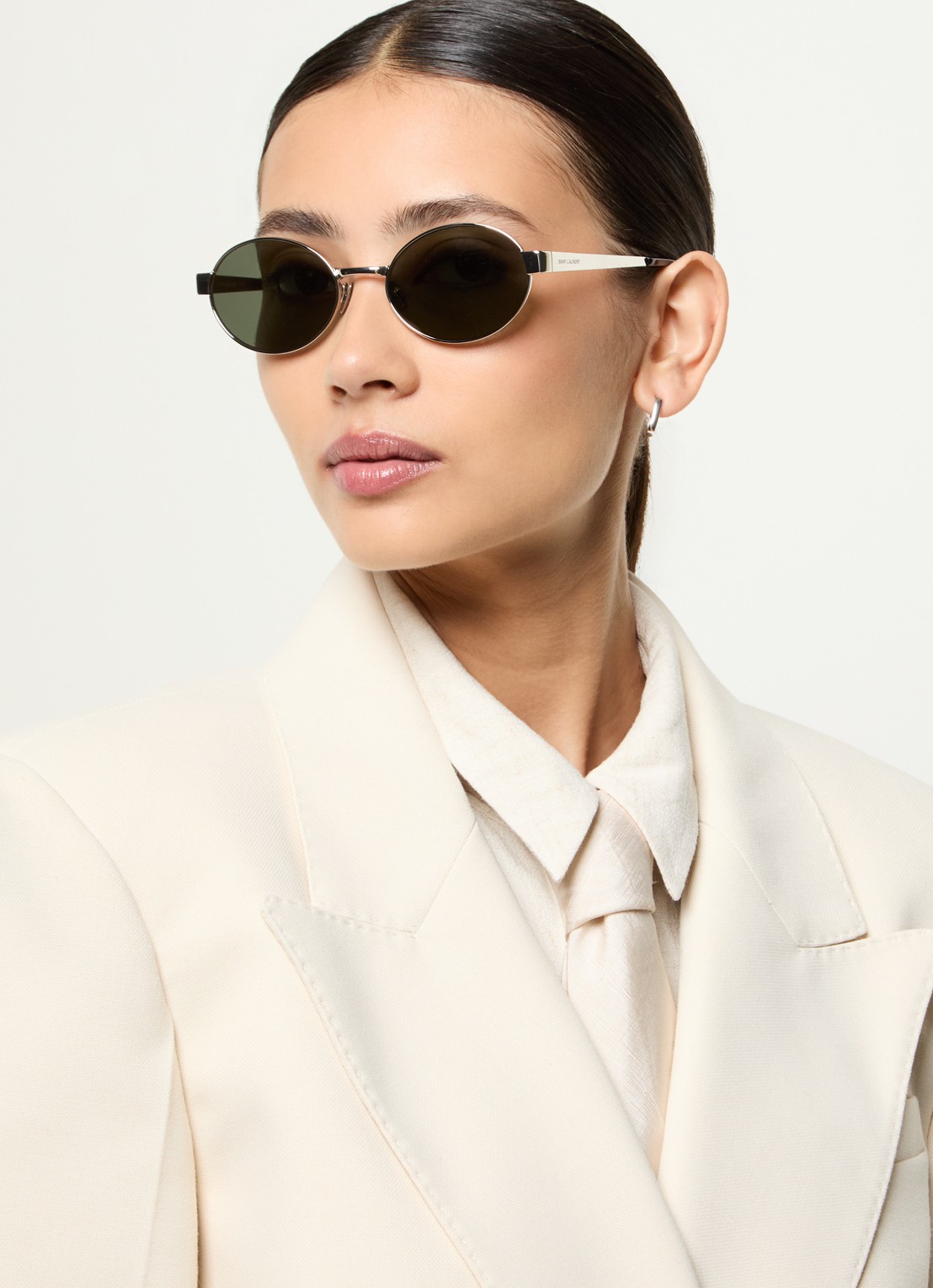Saint Laurent Retro zonnebril SL692 - voorkant 5 zilver