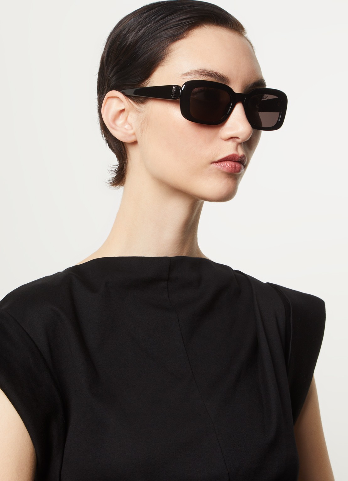 Saint Laurent Retro zonnebril SLM130 - voorkant 5 zwart