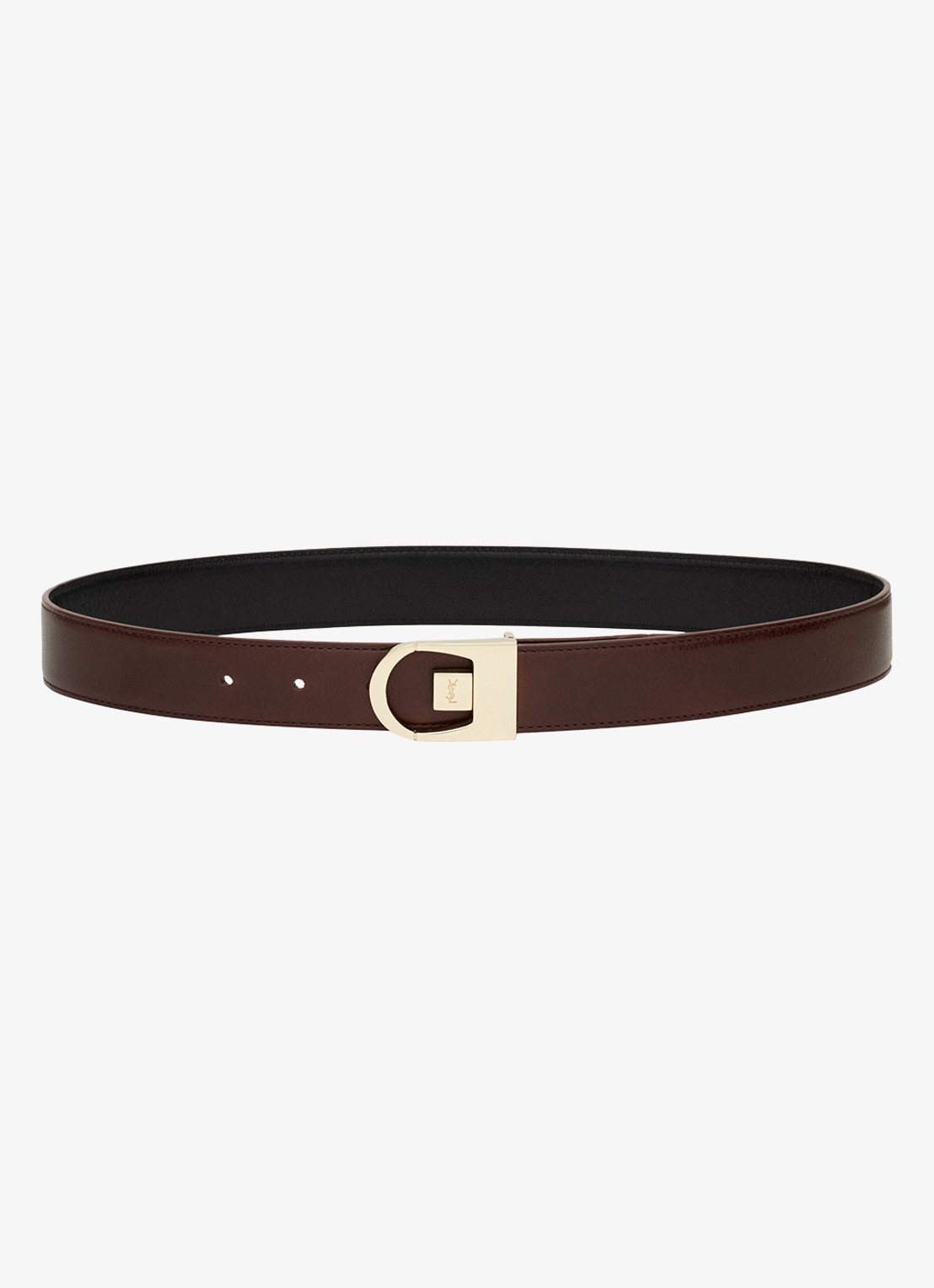 Saint Laurent Reversible riem van kalfsleer - detail 2 zwart