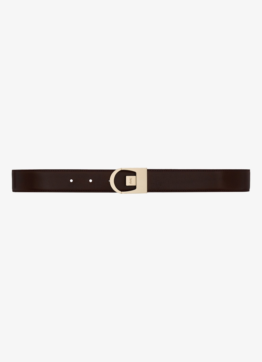 Saint Laurent Reversible riem van kalfsleer - voorkant 4 zwart