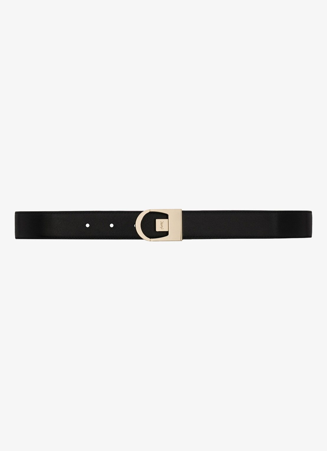Saint Laurent Reversible riem van kalfsleer - voorkant 5 zwart