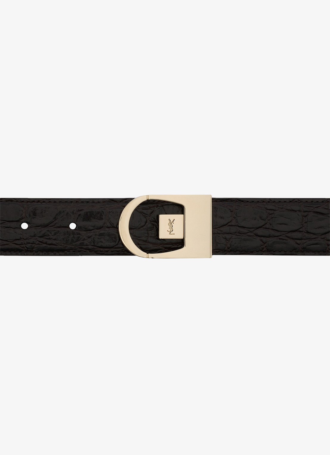Saint Laurent Reversible riem van kalfsleer - detail 2 zwart