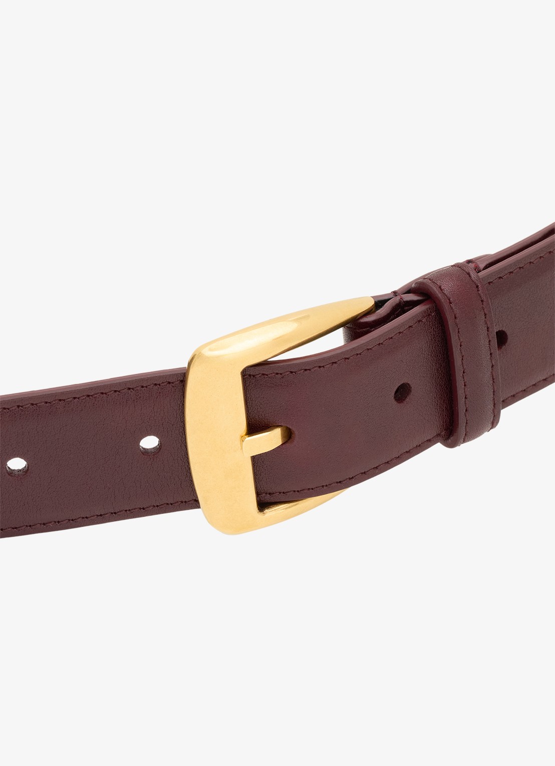Saint Laurent Riem van kalfsleer - detail 2 bordeauxrood