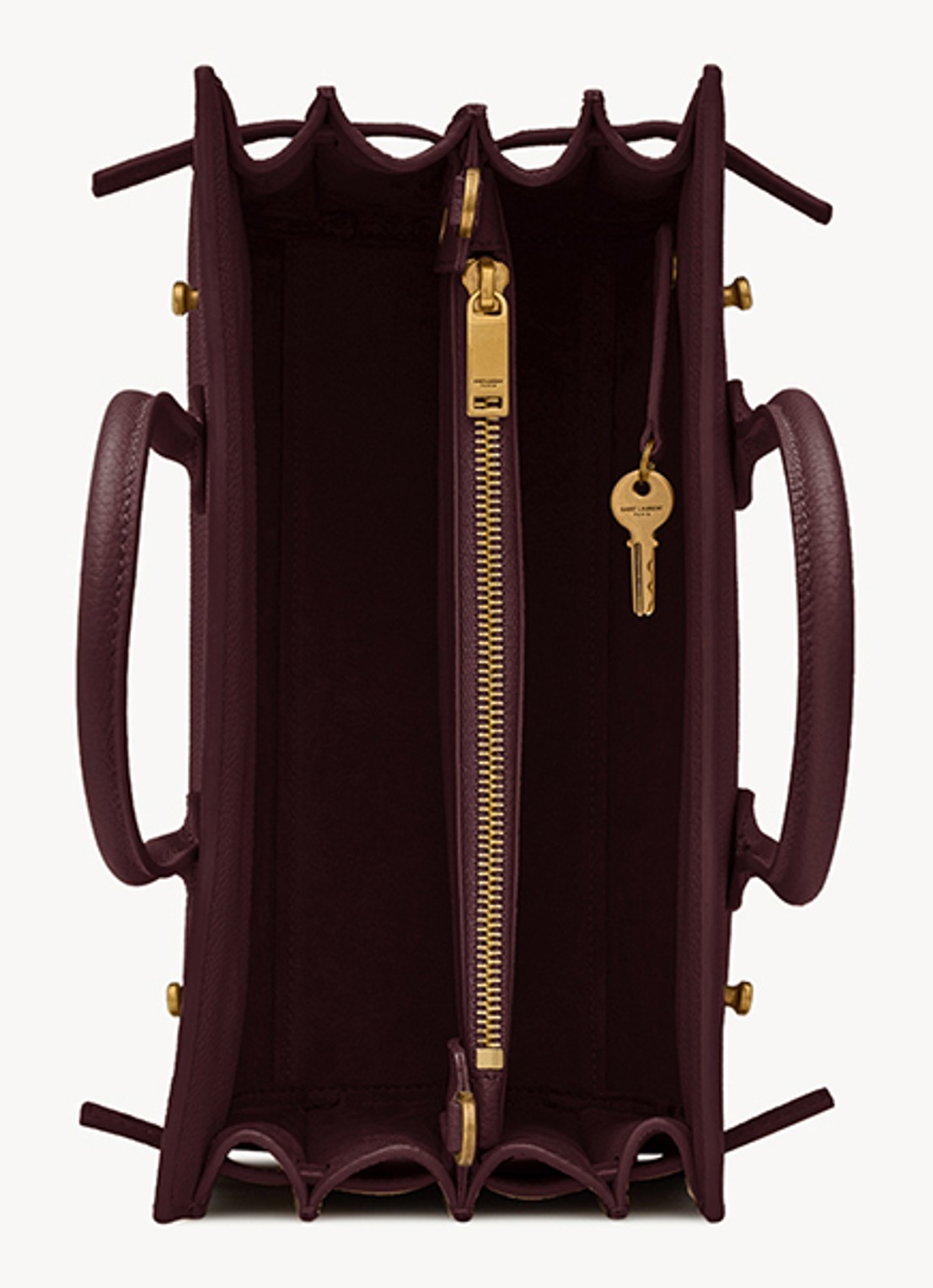 Saint Laurent Sac De Jour Baby handtas van kalfsleer - detail 3 bordeauxrood