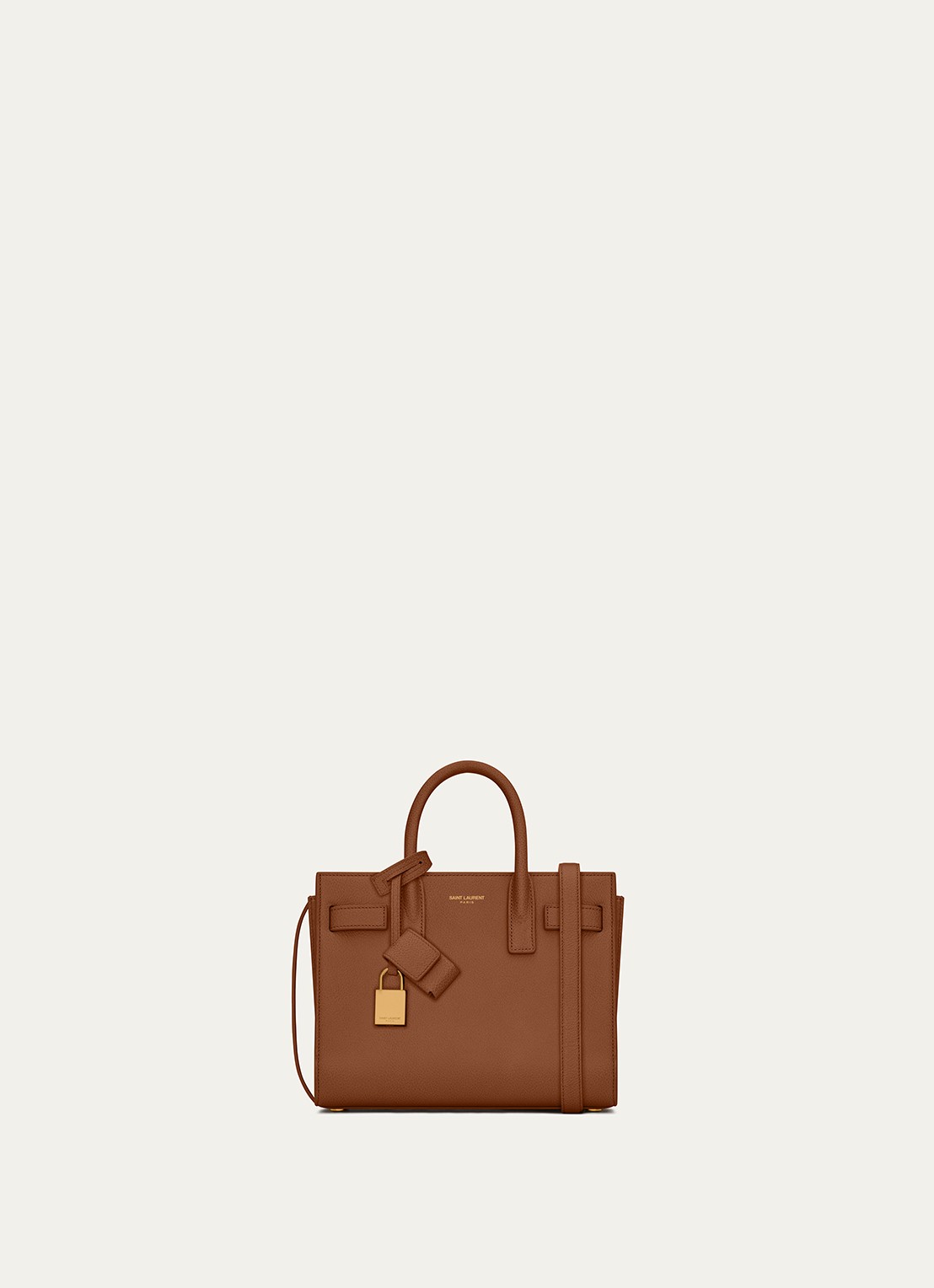 Saint Laurent Sac De Jour Nano handtas van kalfsleer - voorkant 2 bruin