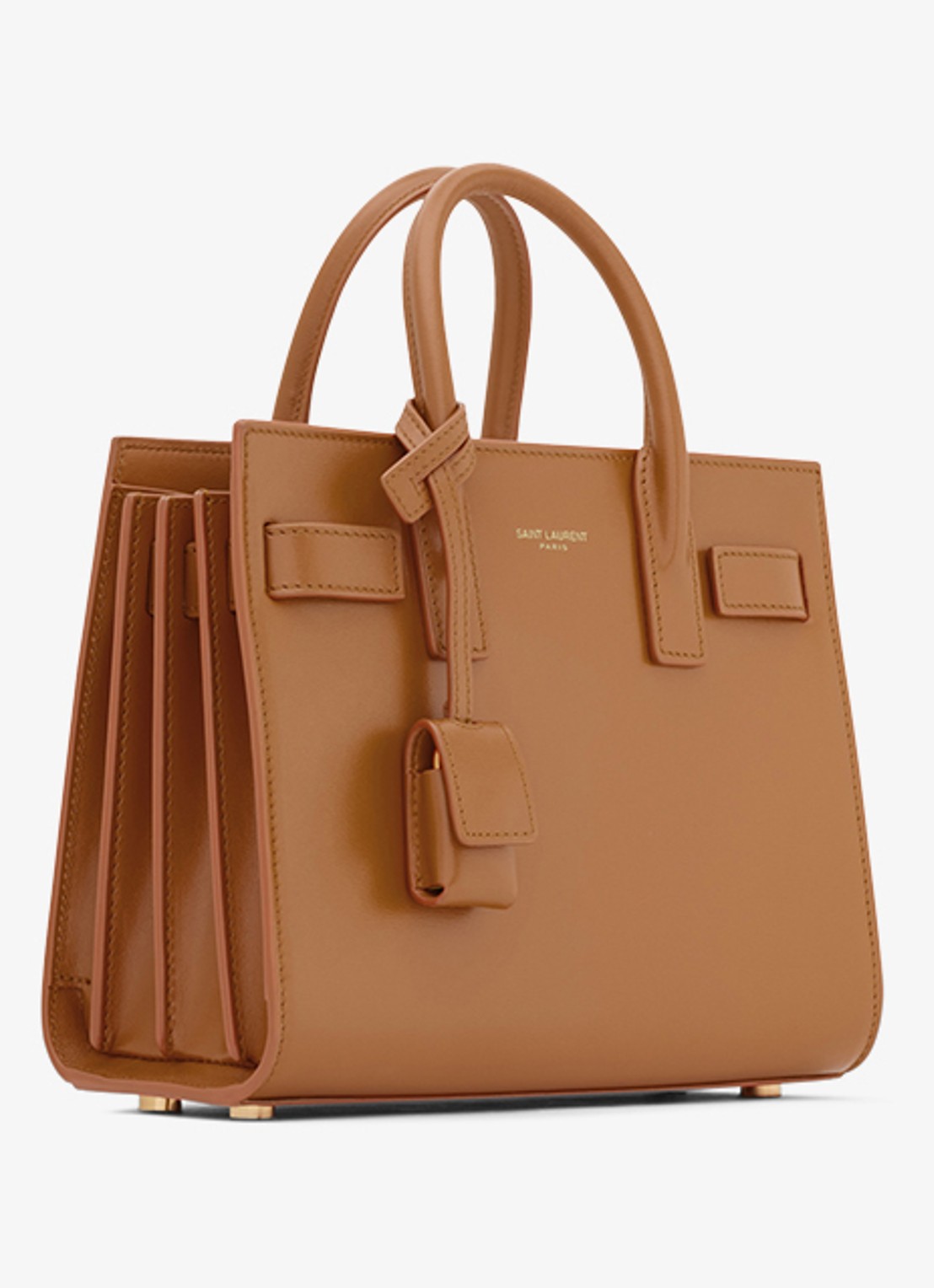 Saint Laurent Sac De Jour Nano handtas van kalfsleer - detail 2 bruin