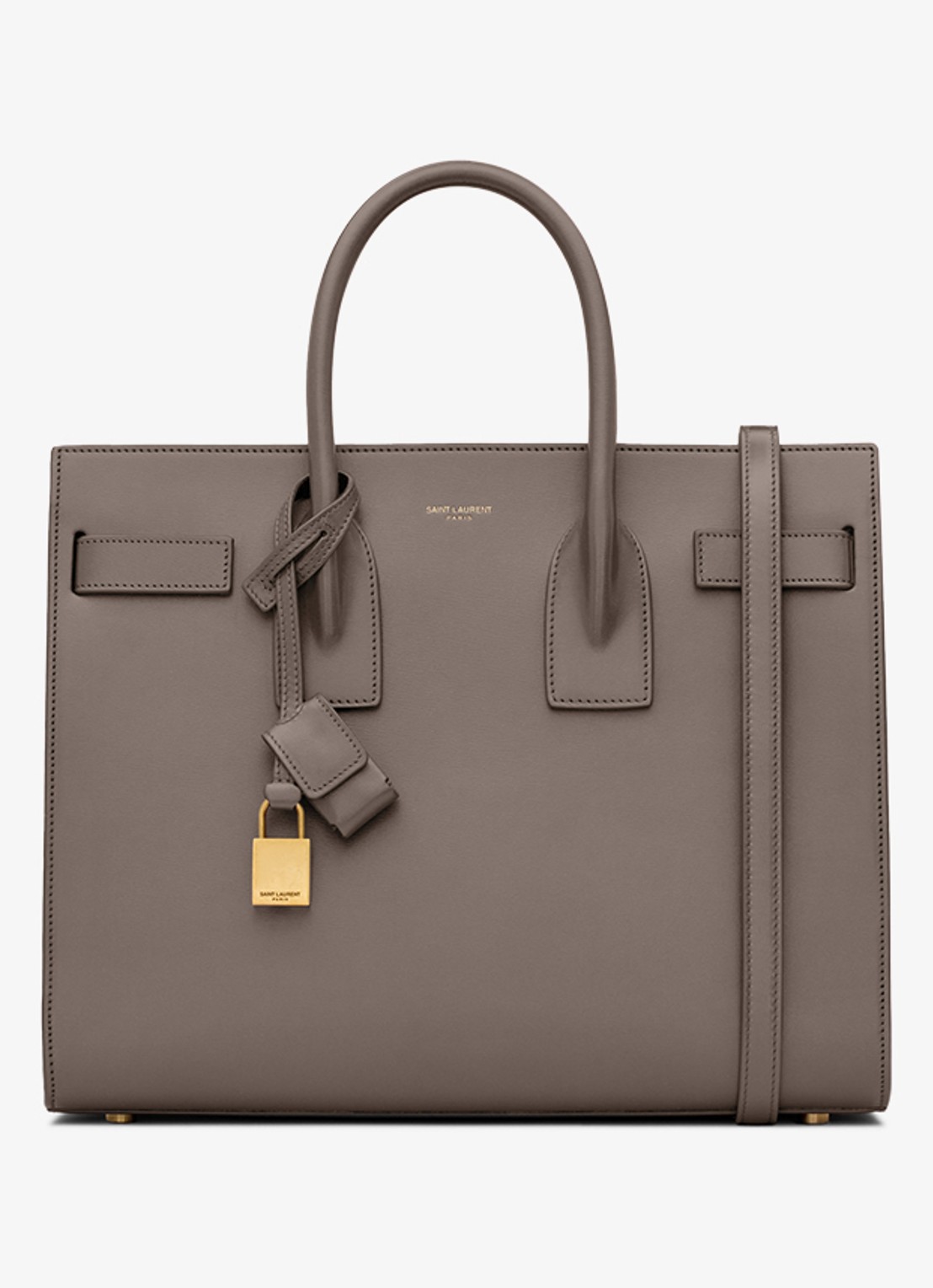 Saint Laurent Sac De Jour Small handtas van kalfsleer - voorkant 4 grijs