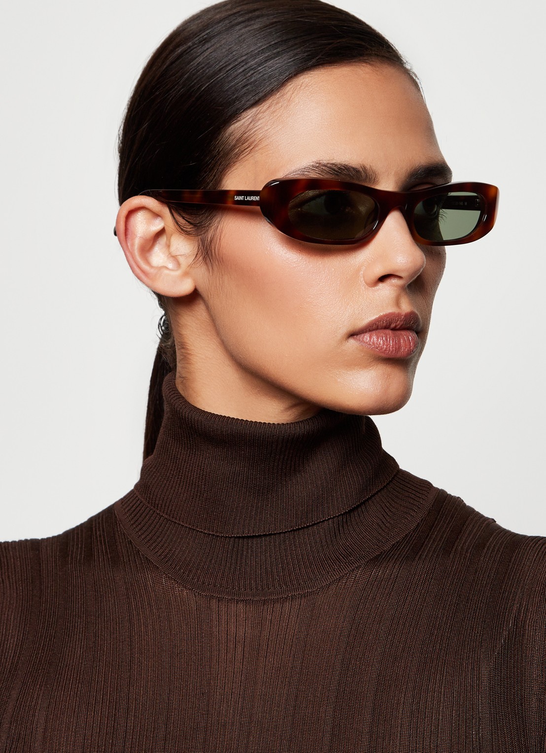Saint Laurent Shade zonnebril  SL557 - voorkant 2 bruin