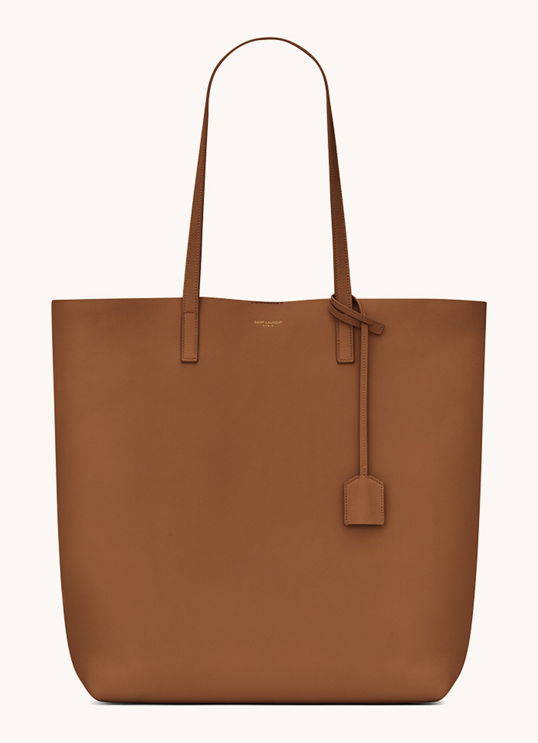 Saint Laurent Shopper van kalfsleer - voorkant 5 cognac