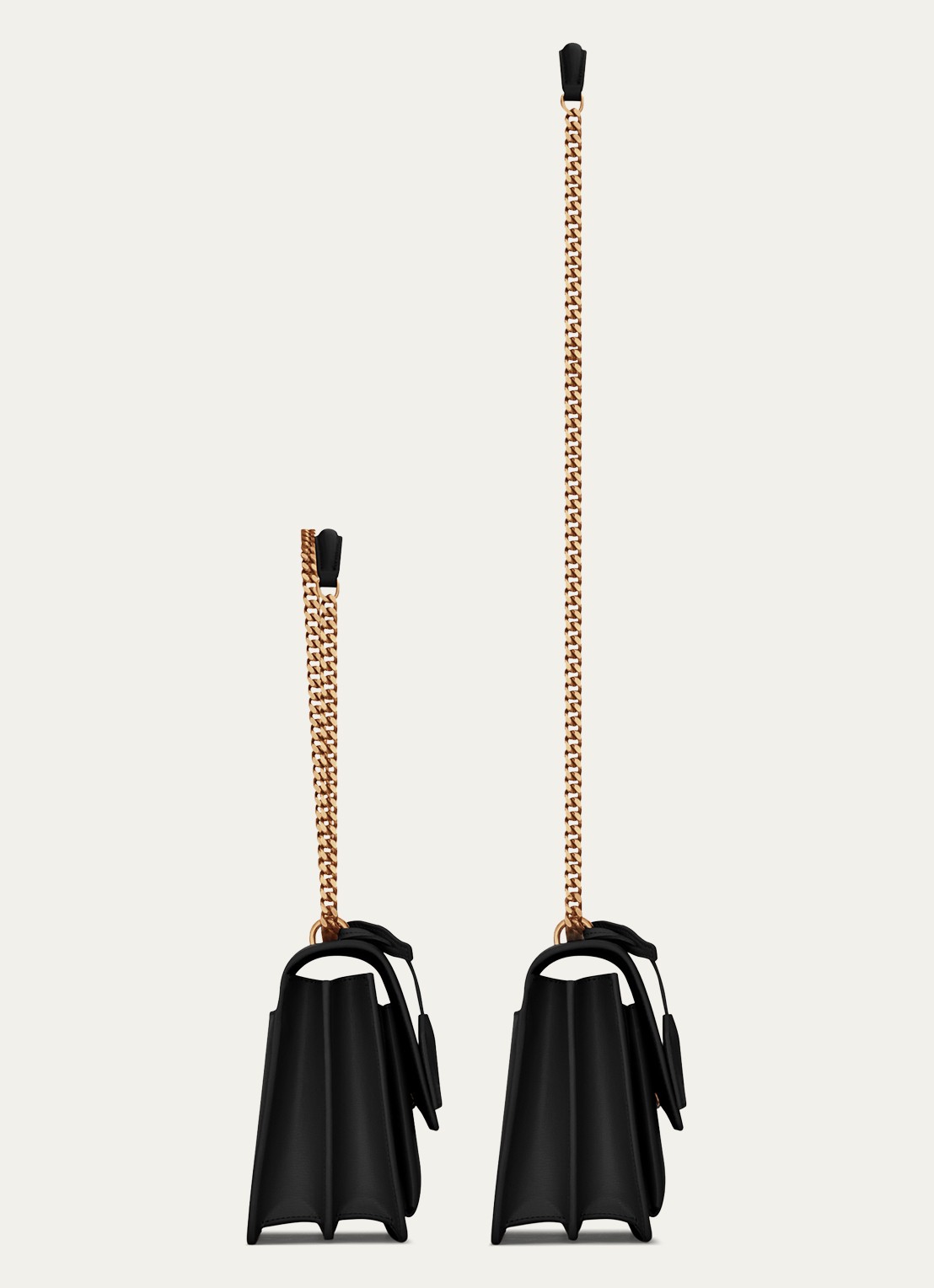 Saint Laurent Sunset Medium handtas van kalfsleer - detail 2 zwart