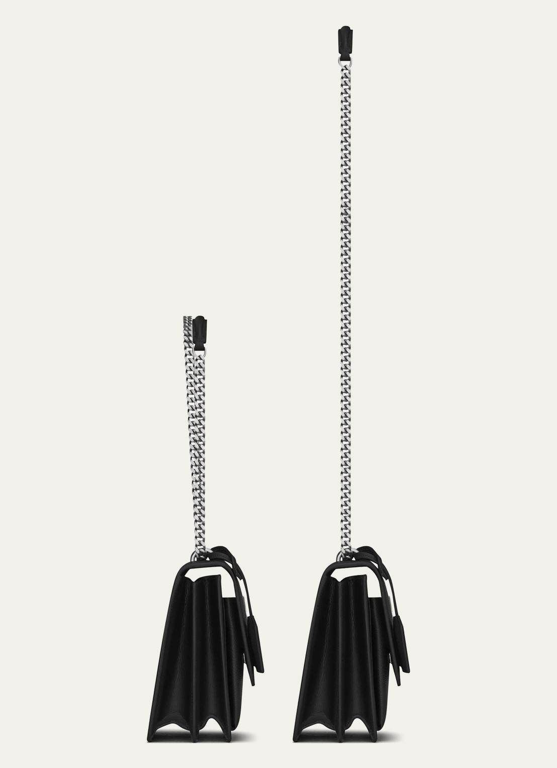 Saint Laurent Sunset Medium schoudertas van kalfsleer - detail 3 zwart