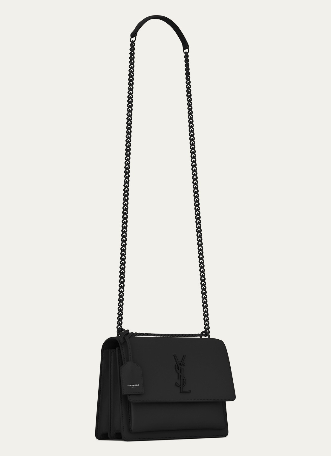 Saint Laurent Sunset Medium schoudertas van kalfsleer - detail 5 zwart