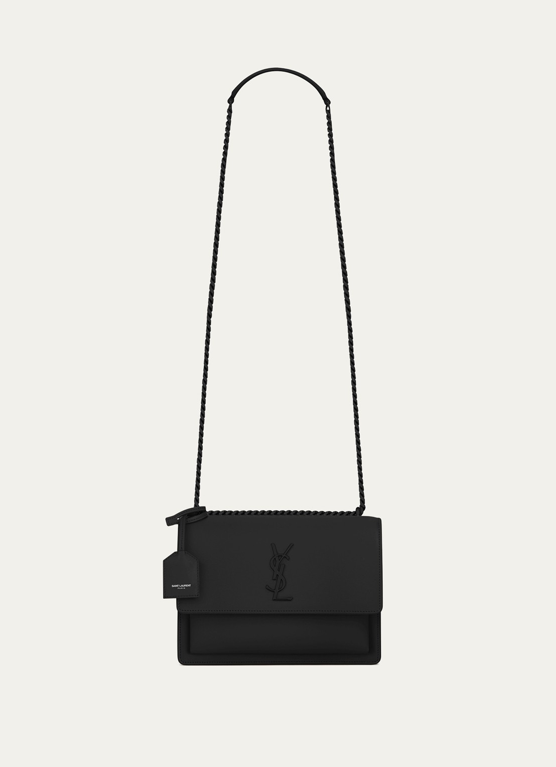 Saint Laurent Sunset Medium schoudertas van kalfsleer - voorkant 6 zwart