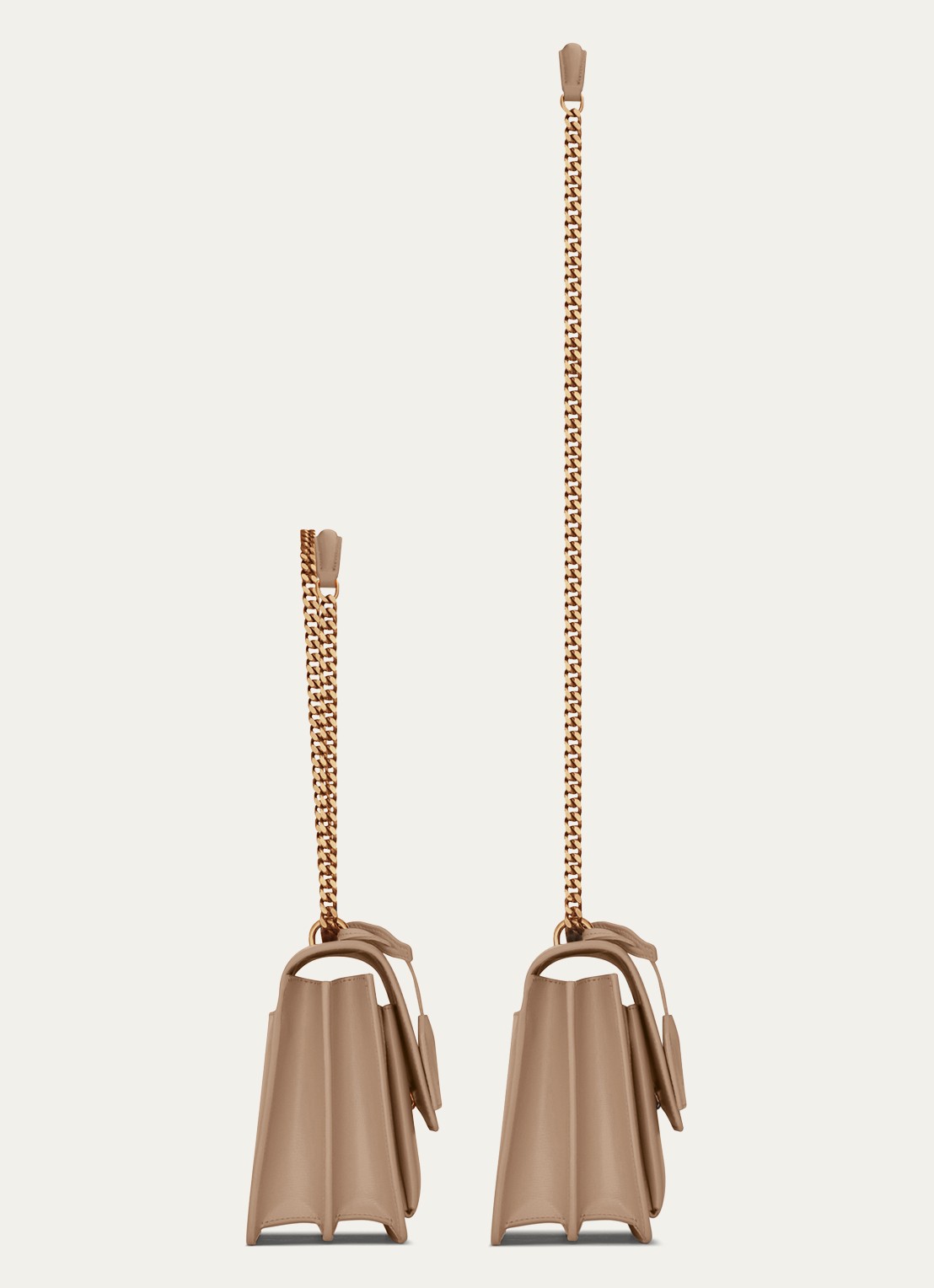 Saint Laurent Sunset Medium schoudertas van kalfsleer - detail 3 beige