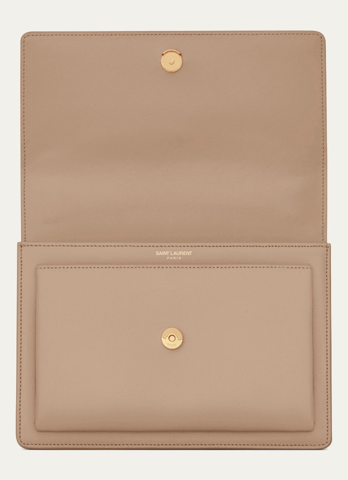 Saint Laurent Sunset Medium schoudertas van kalfsleer - detail 4 beige