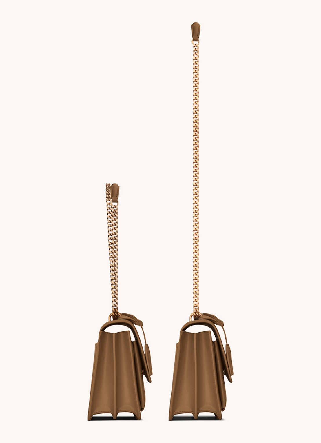 Saint Laurent Sunset Medium schoudertas van kalfsleer - achterkant 4 bruin