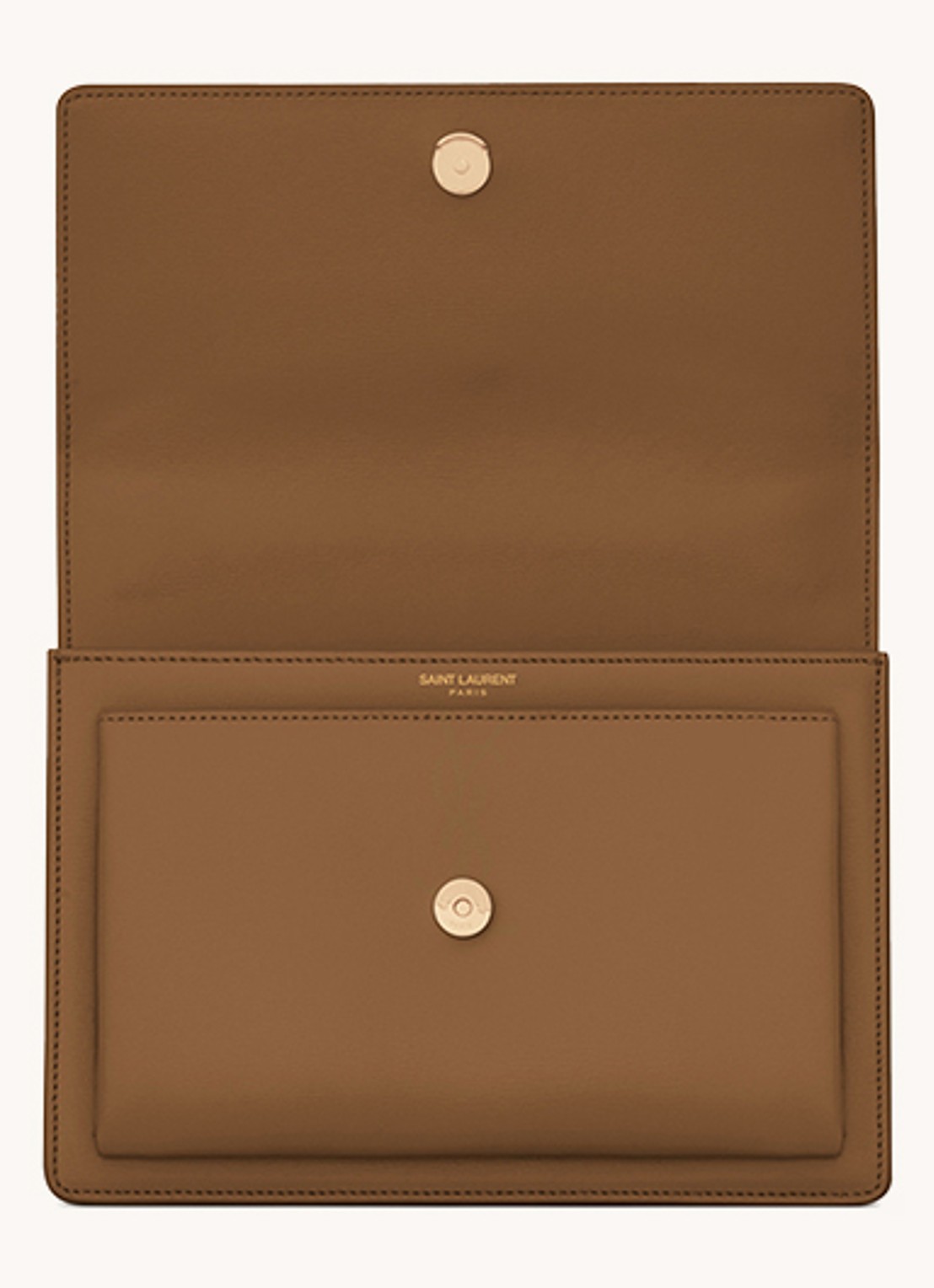 Saint Laurent Sunset Medium schoudertas van kalfsleer - detail bruin