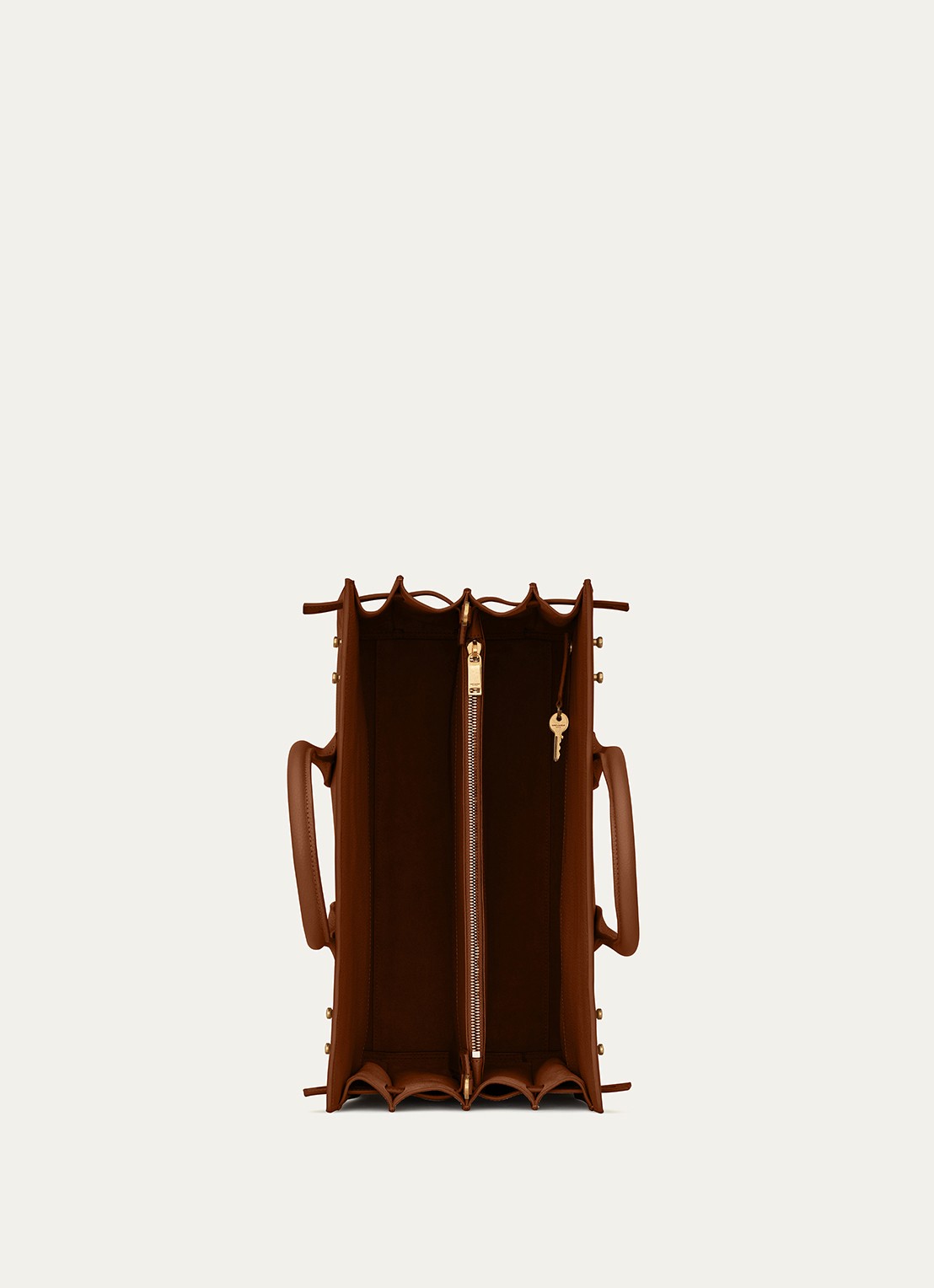 Saint Laurent Supple Sac De Jour Medium handtas van kalfsleer - detail 2 bruin
