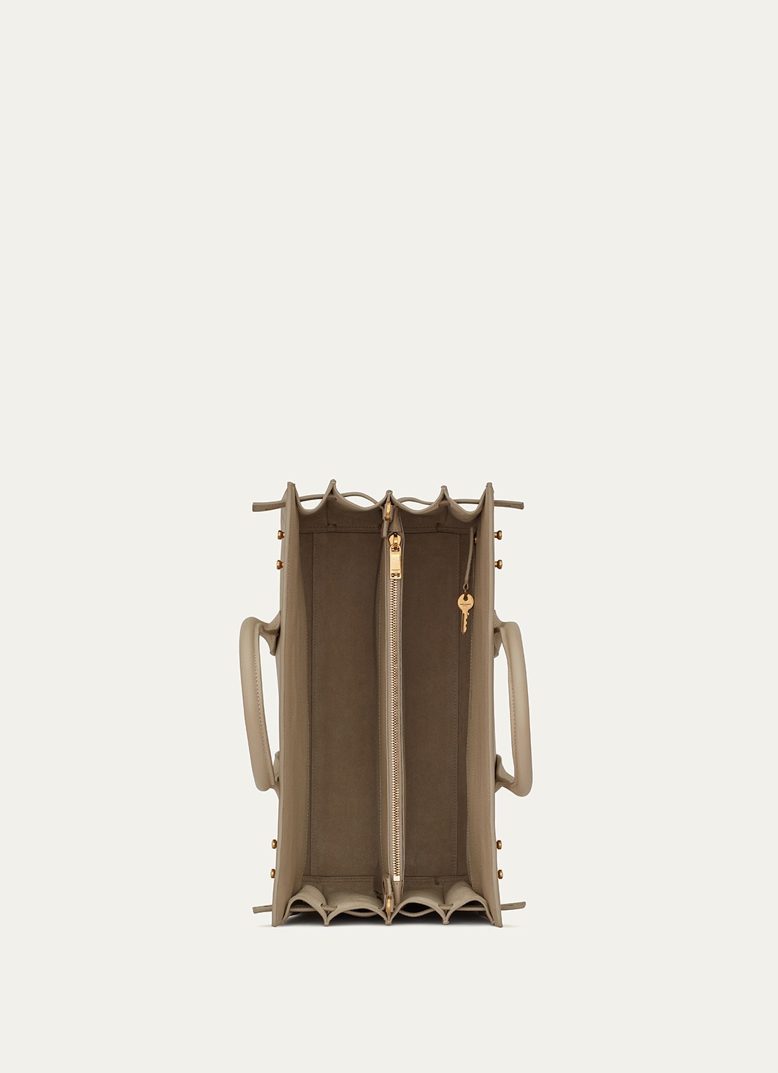 Saint Laurent Supple Sac De Jour Medium handtas van kalfsleer - detail 3 zand