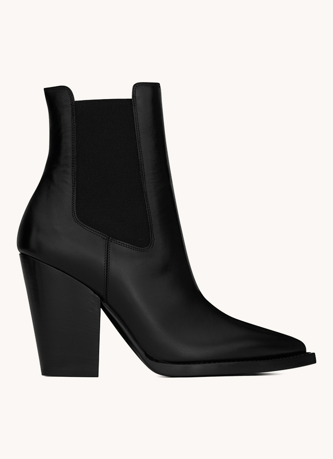 Saint Laurent Theo chelsea boot van kalfsleer - voorkant 3 zwart