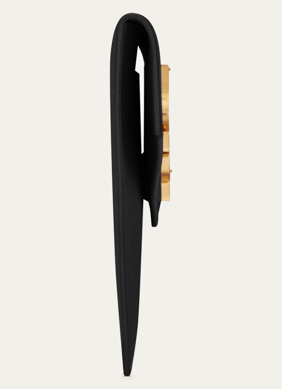 Saint Laurent Uptown clutch van kalfsleer - detail 3 zwart