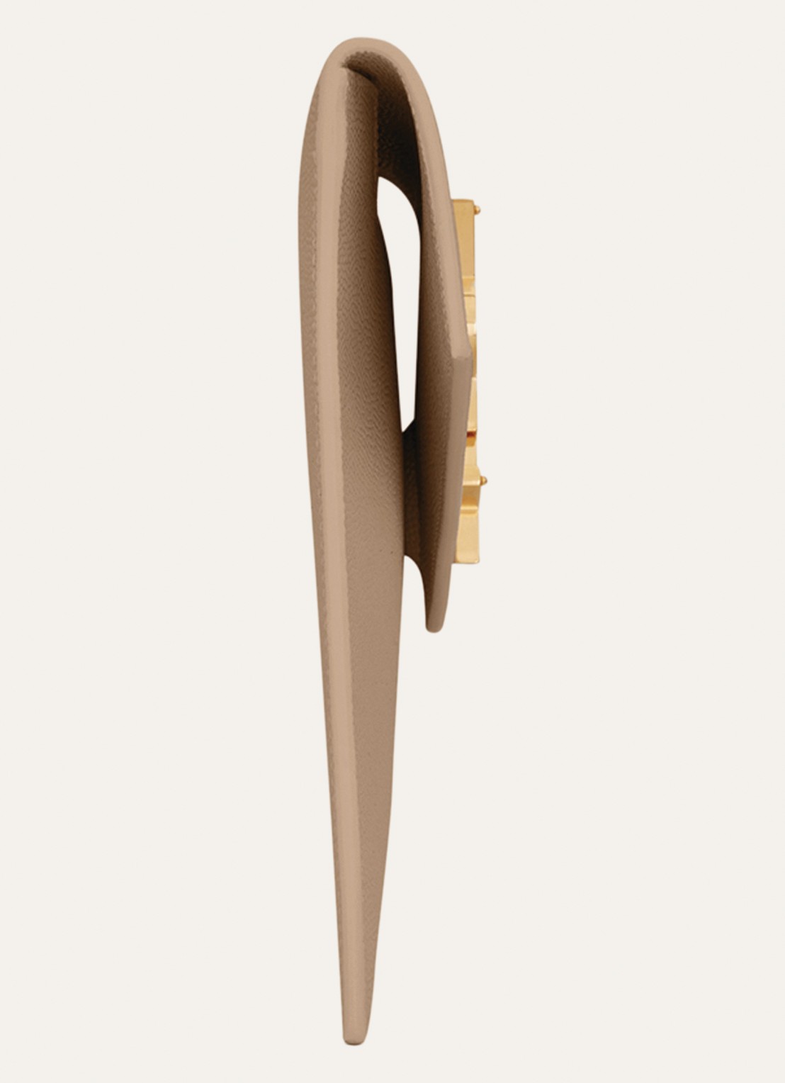 Saint Laurent Uptown clutch van kalfsleer - detail 4 camel