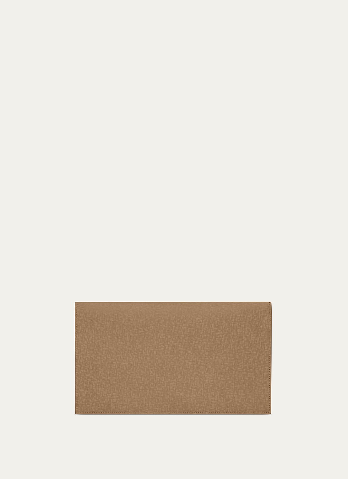 Saint Laurent Uptown clutch van kalfsleer - achterkant beige