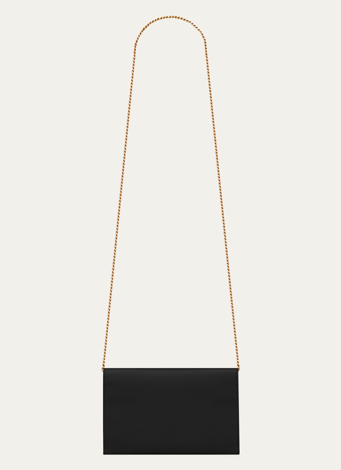 Saint Laurent Uptown portemonnee van kalfsleer met schouderband - detail 3 zwart