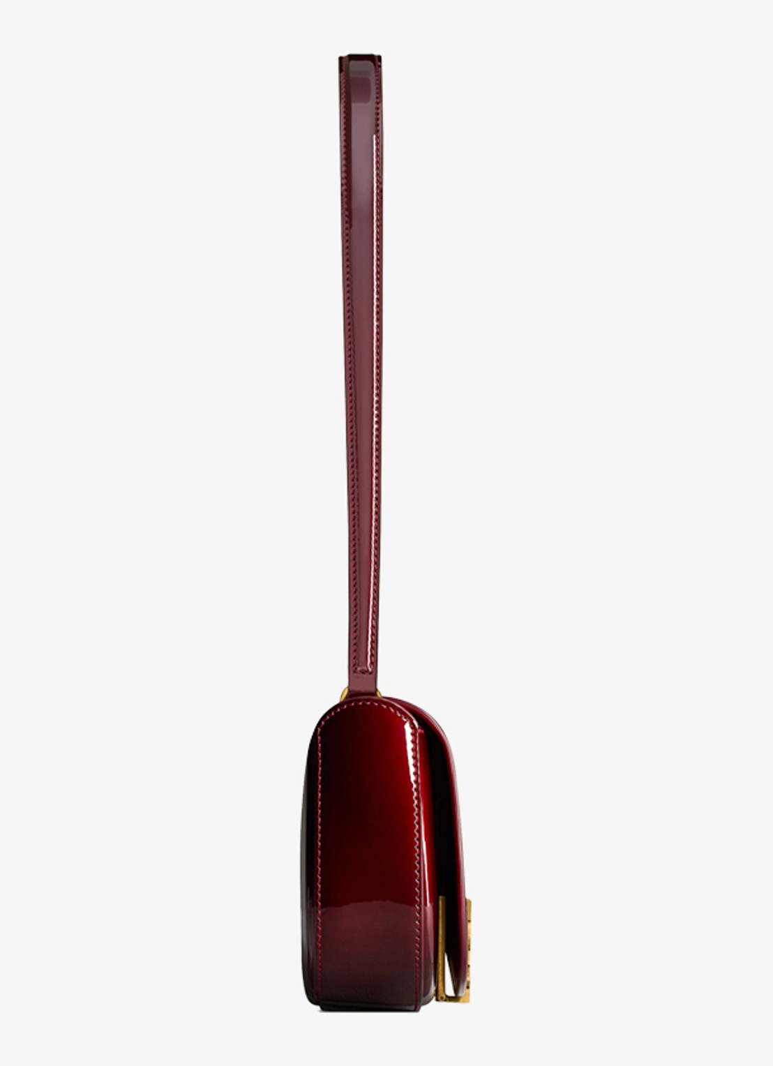 Saint Laurent Voltaire Mini schoudertas van lakleer - detail 4 bordeauxrood