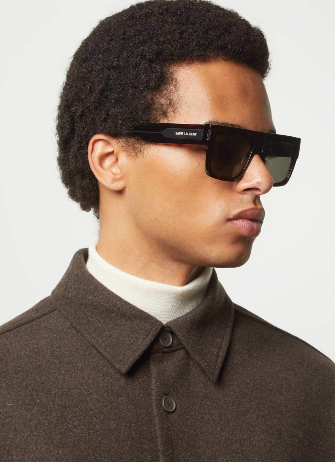 Saint Laurent Wayfarer zonnebril SL628 - voorkant 5 donkerbruin