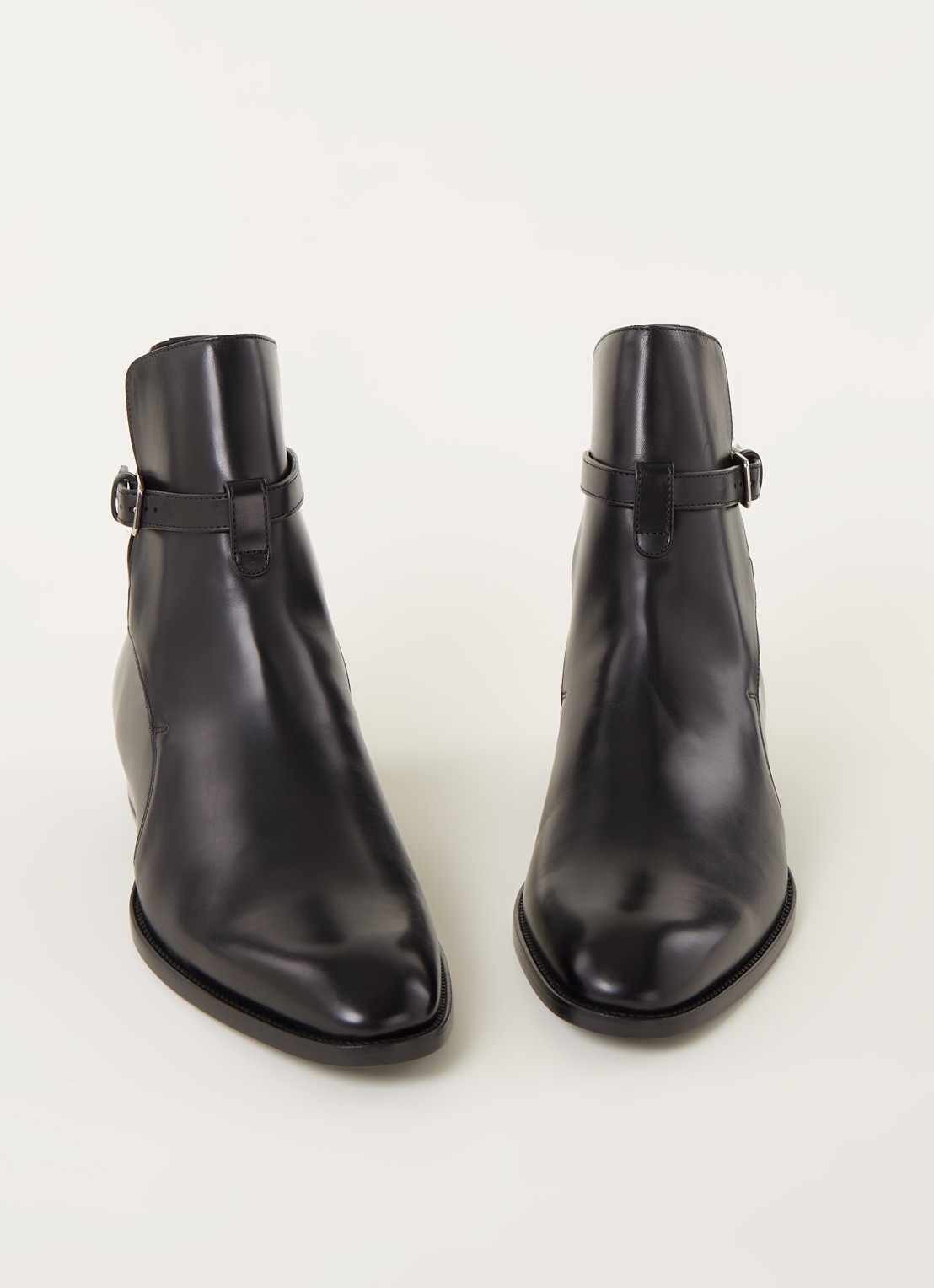 Saint Laurent Wyatt Jodhpur enkellaars van kalfsleer - detail zwart
