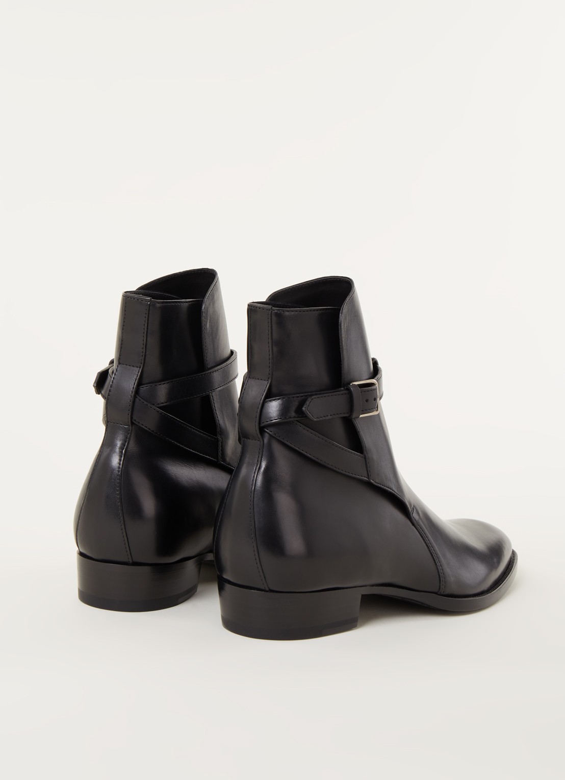 Saint Laurent Wyatt Jodhpur enkellaars van kalfsleer - detail 2 zwart