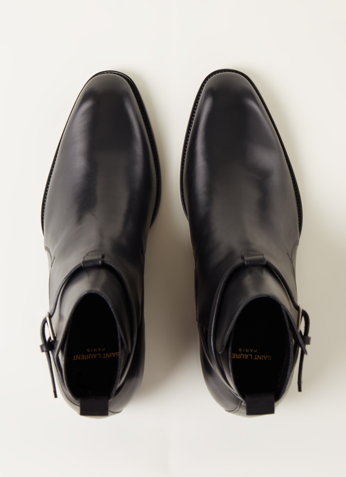 Saint Laurent Wyatt Jodhpur enkellaars van kalfsleer - detail 3 zwart