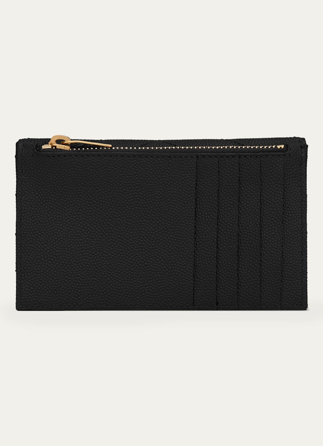 Saint Laurent Zip Fragments pasjeshouder van kalfsleer - detail 4 zwart